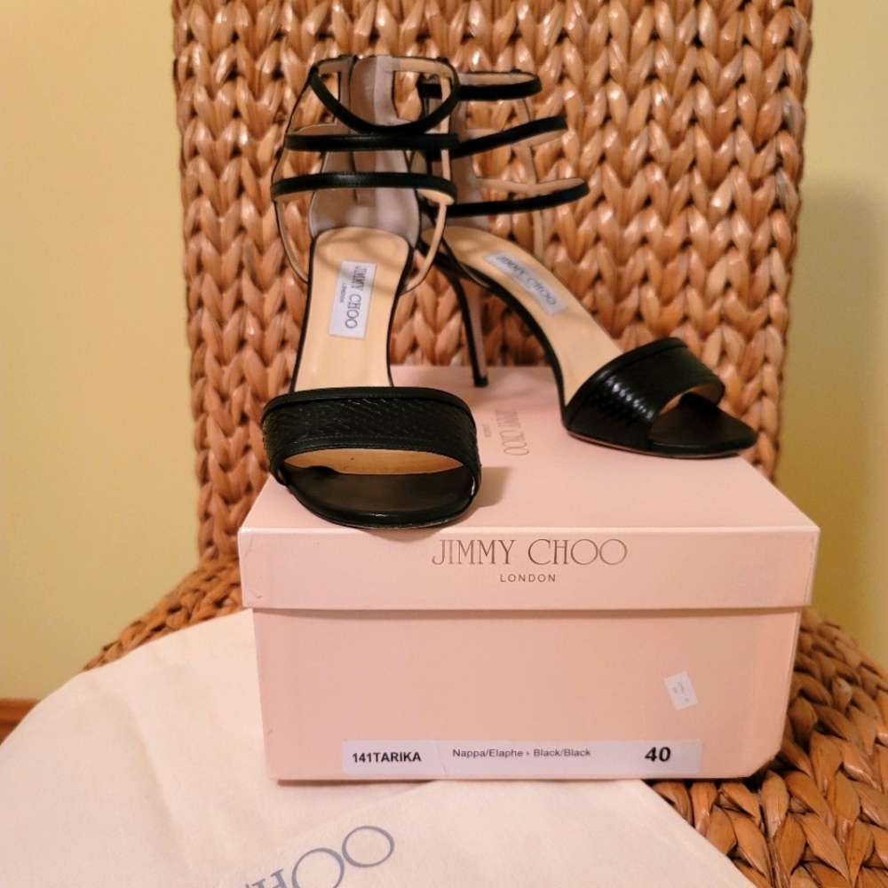 Jimmy Choo Tarika Elaphe Black